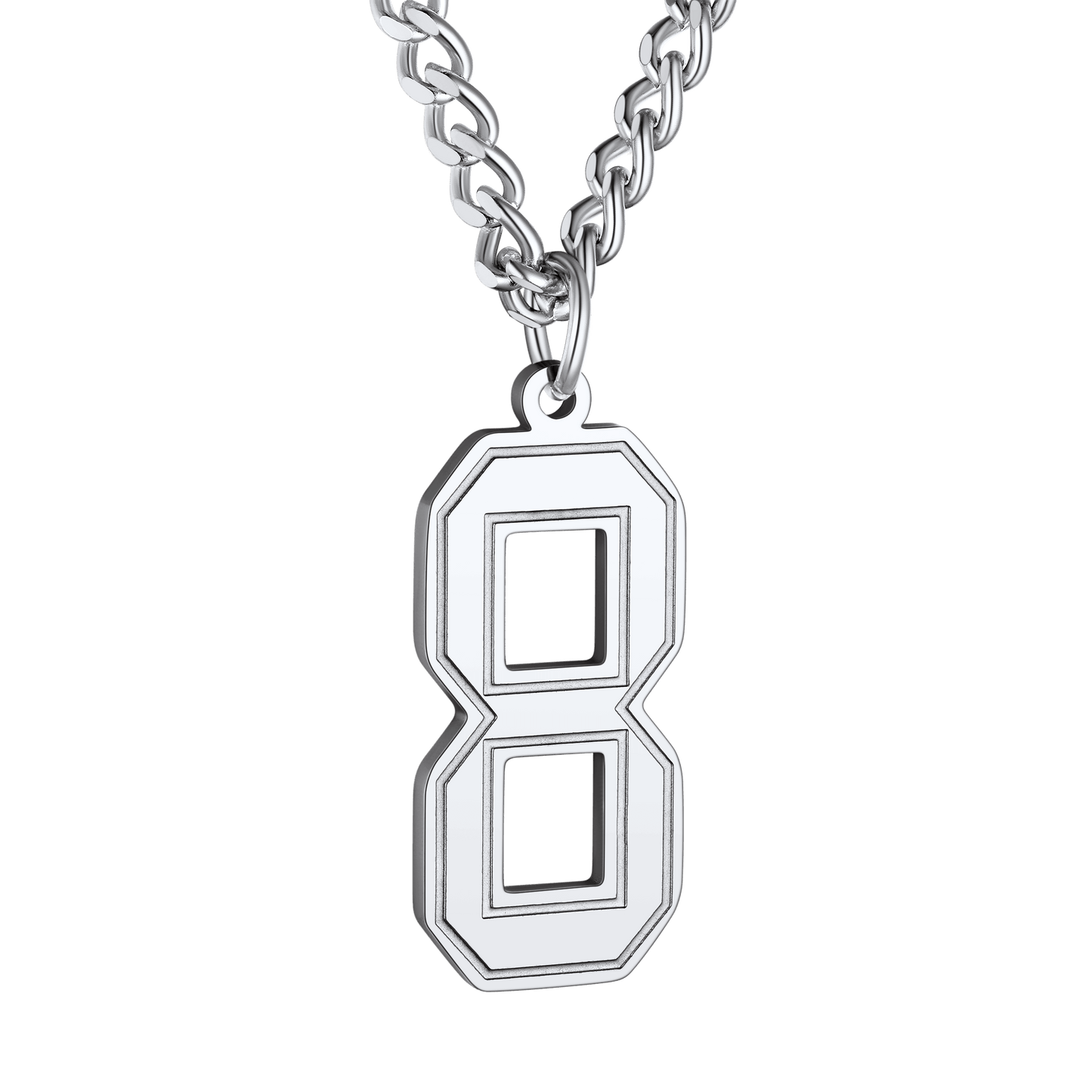 Personalized Sports Jersey Number Chain Necklace Fans Pendant
