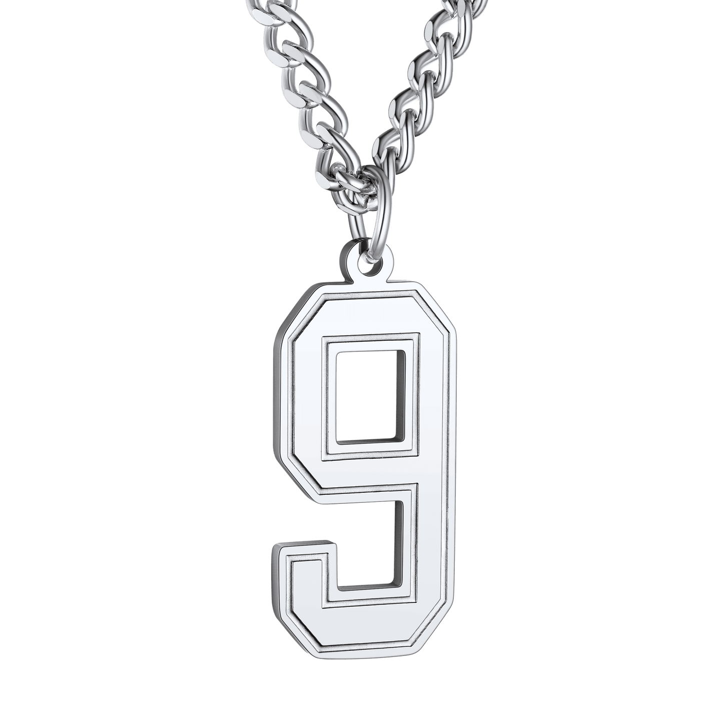 Personalized Sports Jersey Number Chain Necklace Fans Pendant