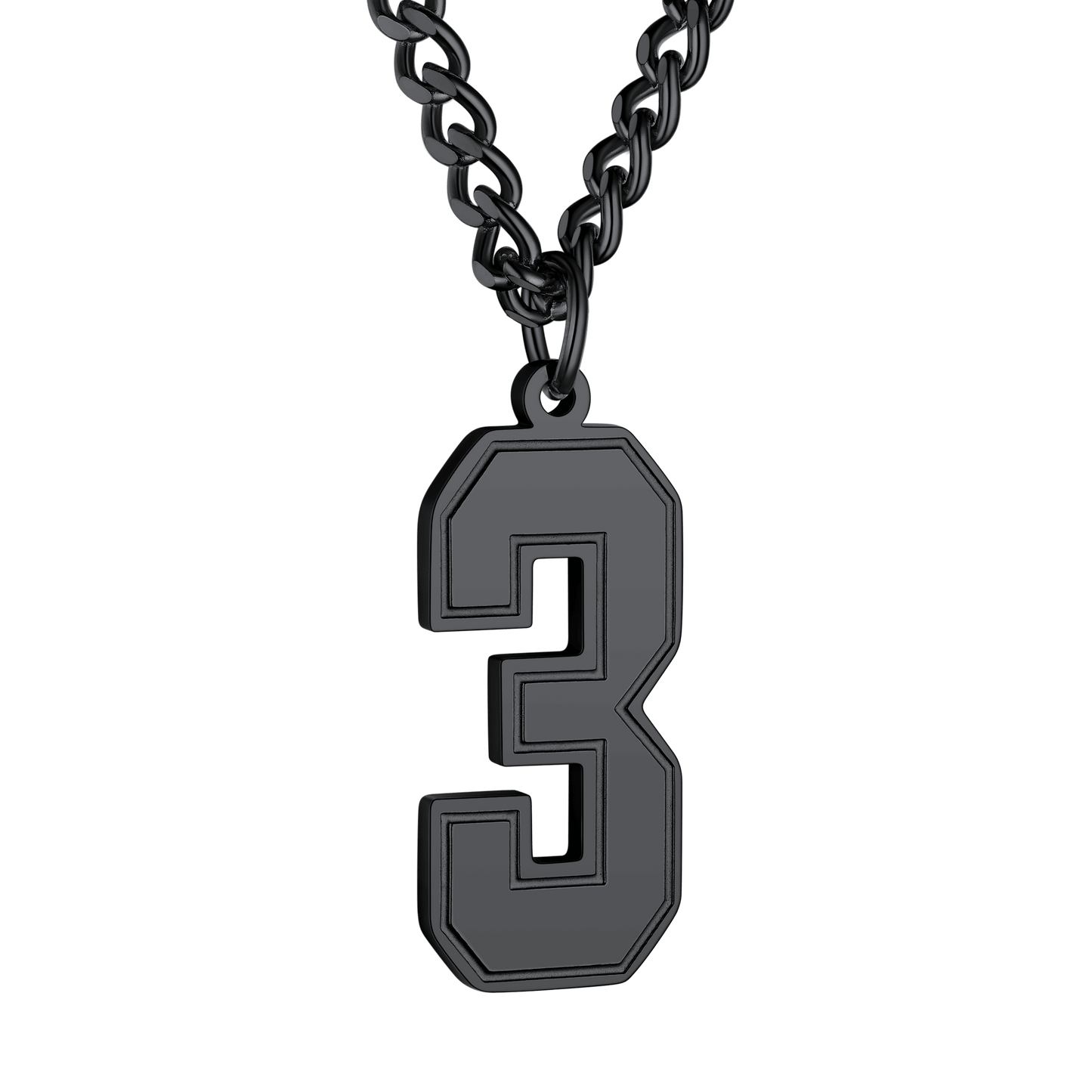 Personalized Sports Jersey Number Chain Necklace Fans Pendant