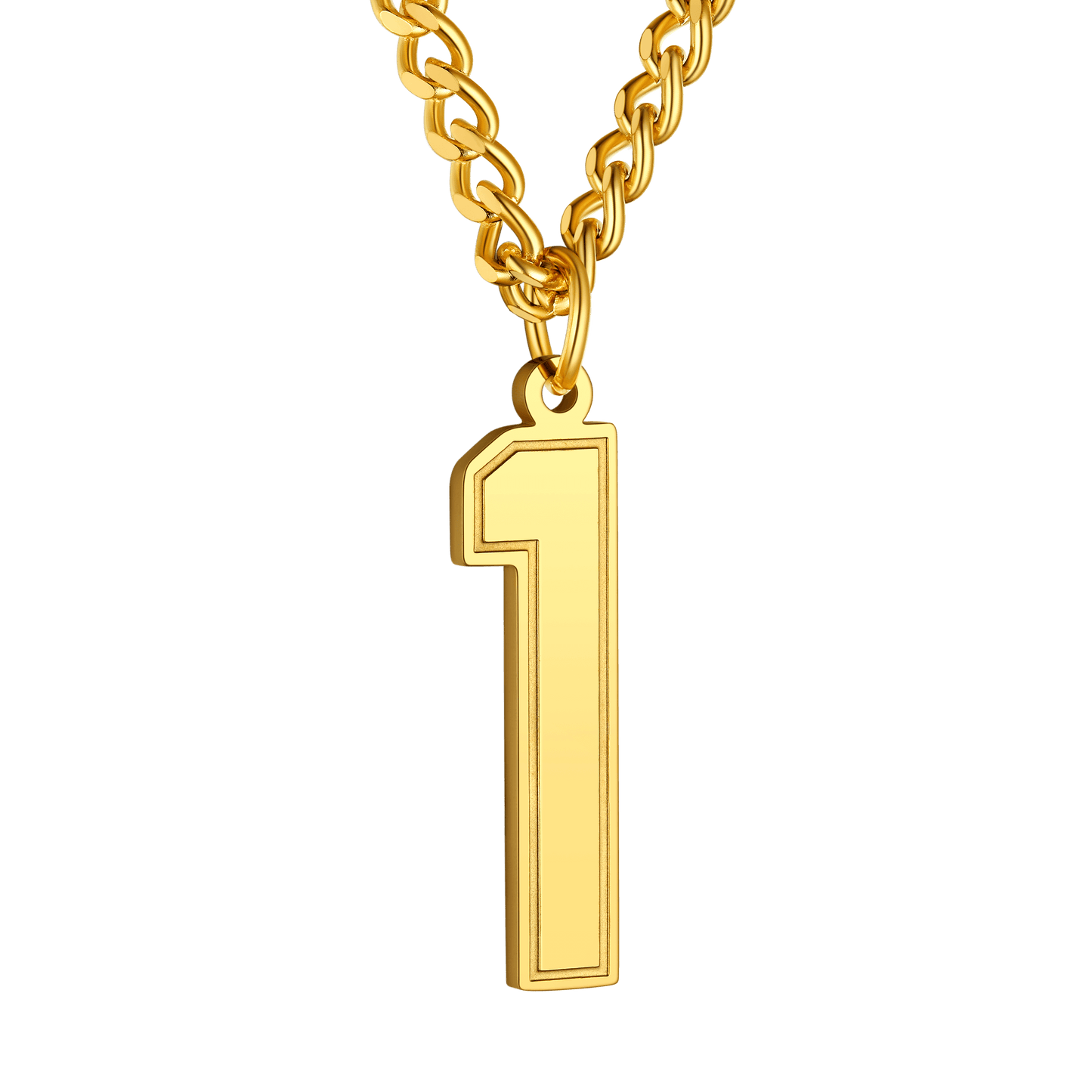 Personalized Sports Jersey Number Chain Necklace Fans Pendant