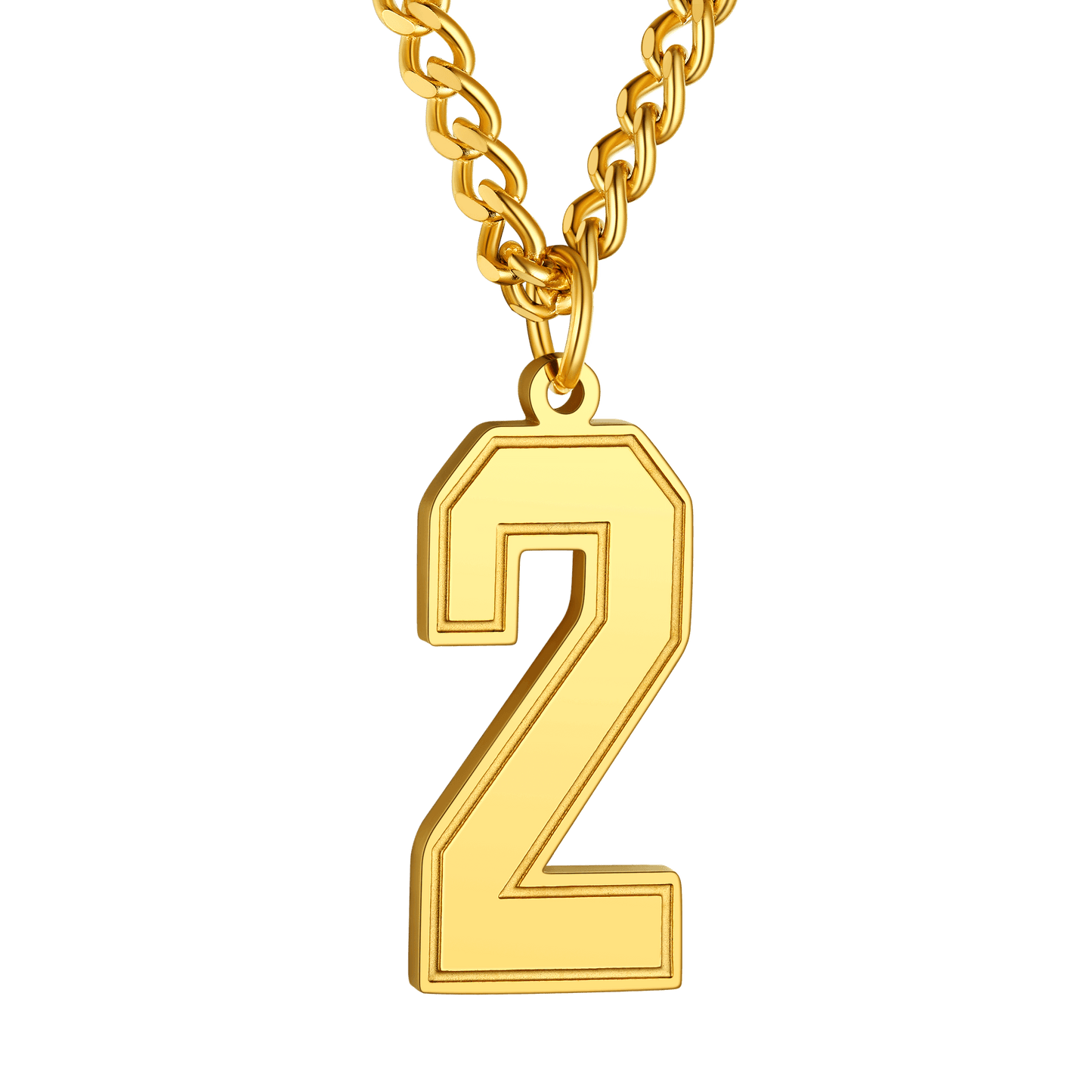 Personalized Sports Jersey Number Chain Necklace Fans Pendant