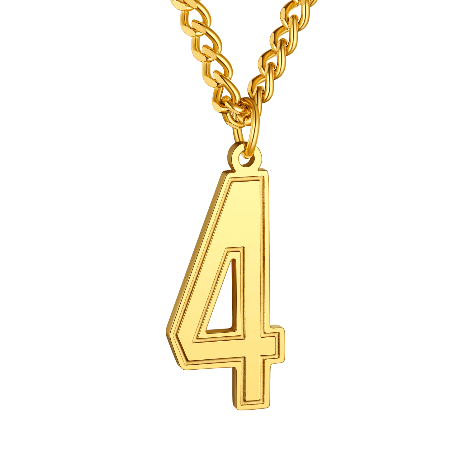 Personalized Sports Jersey Number Chain Necklace Fans Pendant