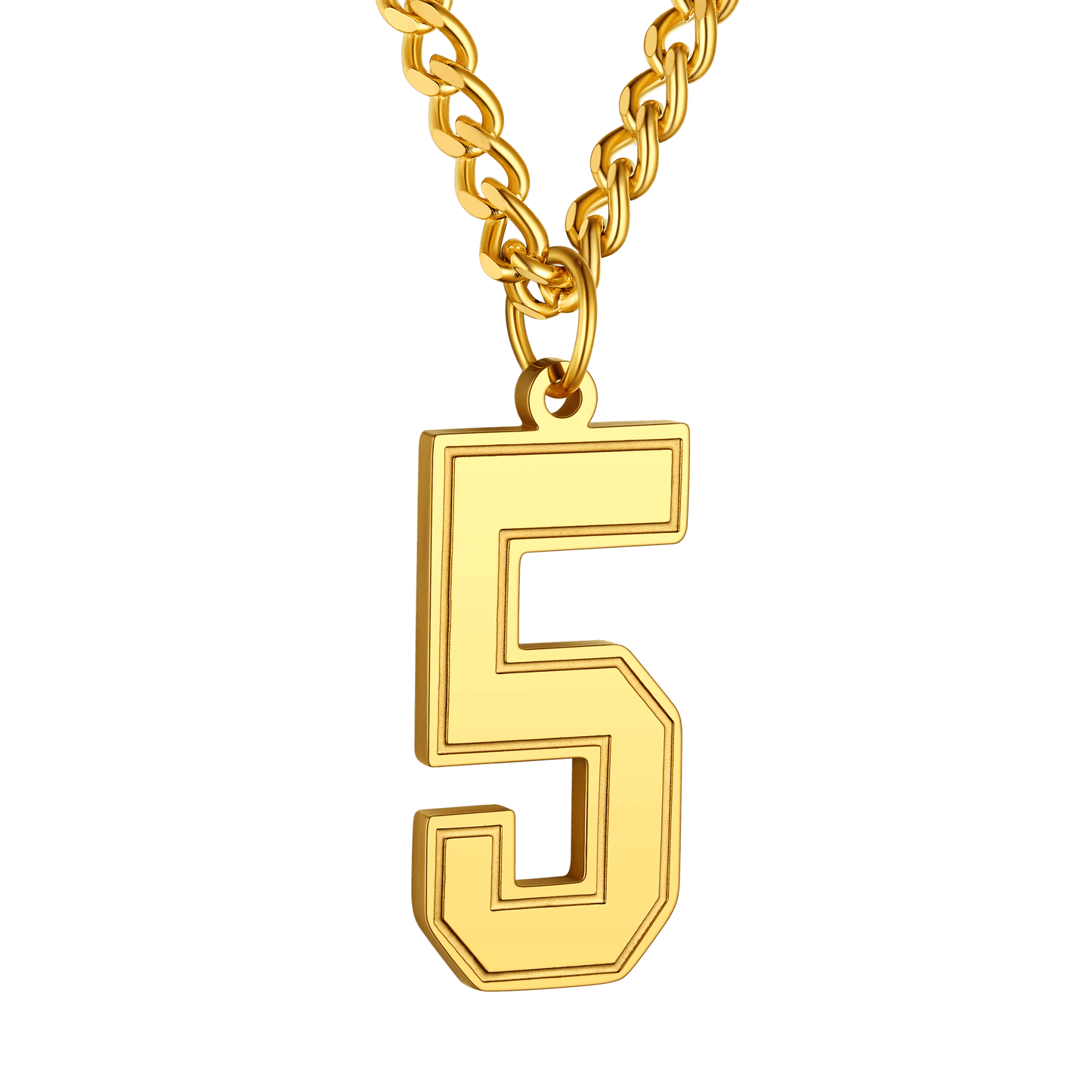 Personalized Sports Jersey Number Chain Necklace Fans Pendant