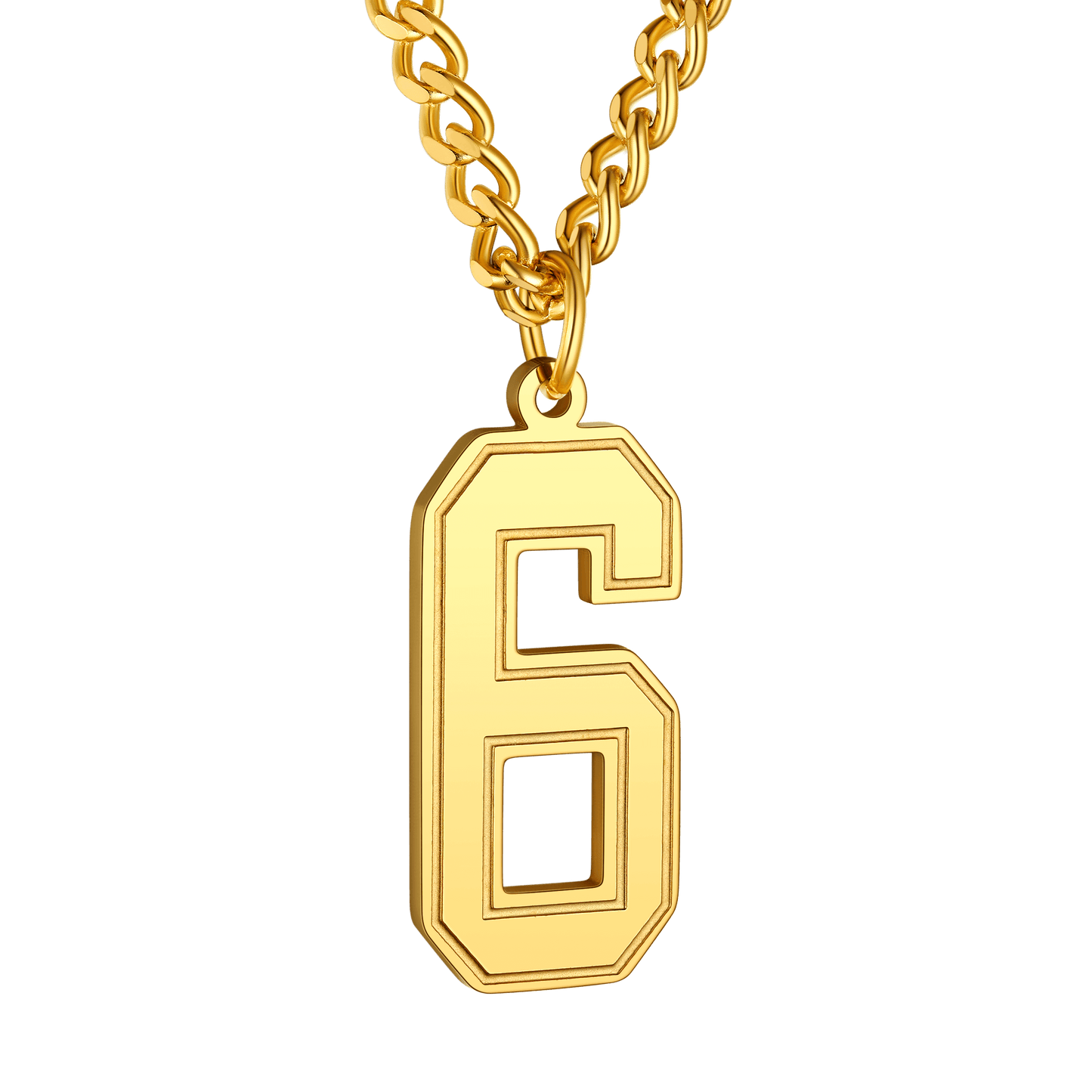 Personalized Sports Jersey Number Chain Necklace Fans Pendant