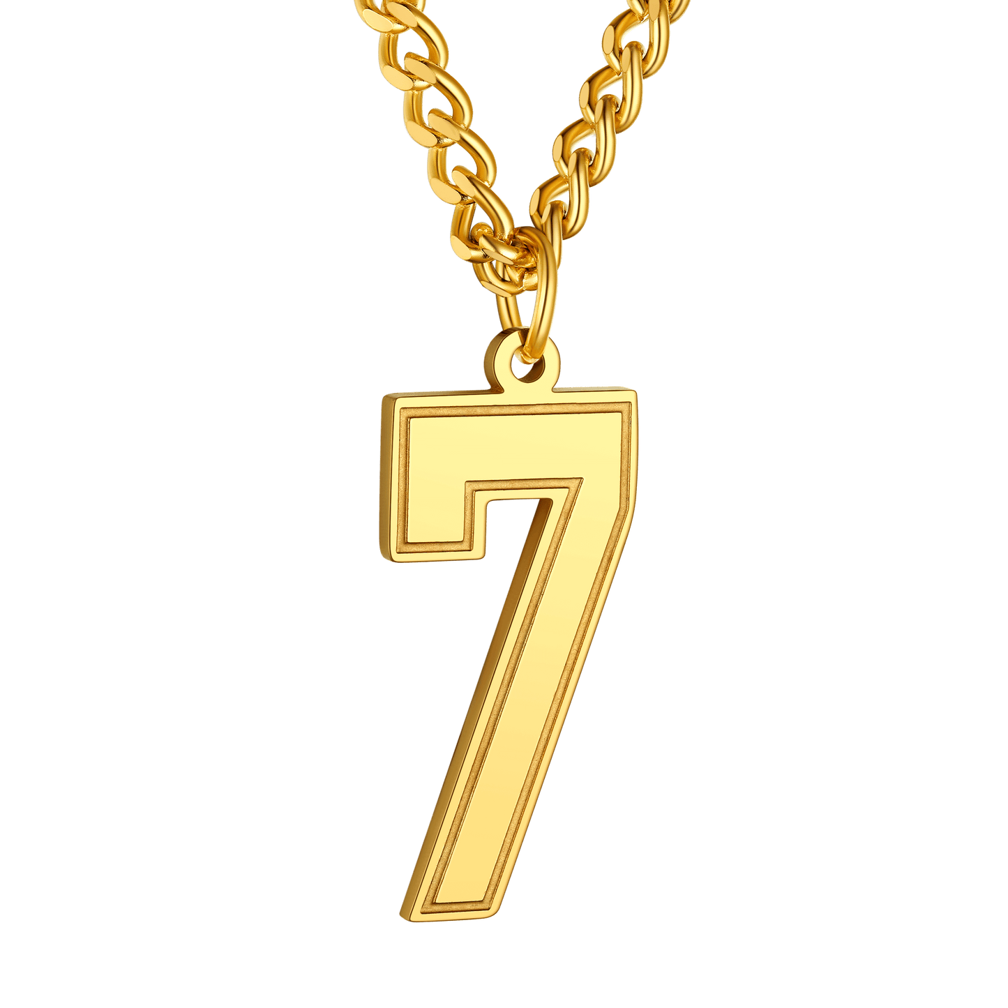 Personalized Sports Jersey Number Chain Necklace Fans Pendant
