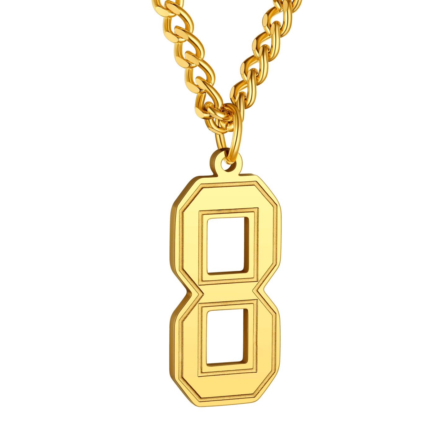 Personalized Sports Jersey Number Chain Necklace Fans Pendant