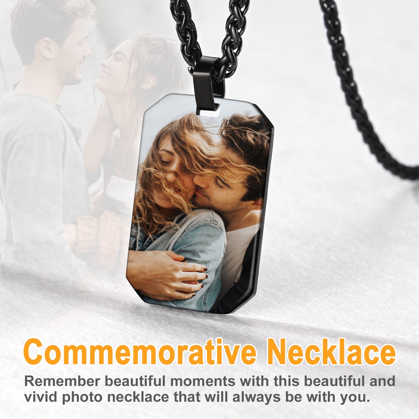 Custom Memory Picture Dog Tag Necklace for Men Women