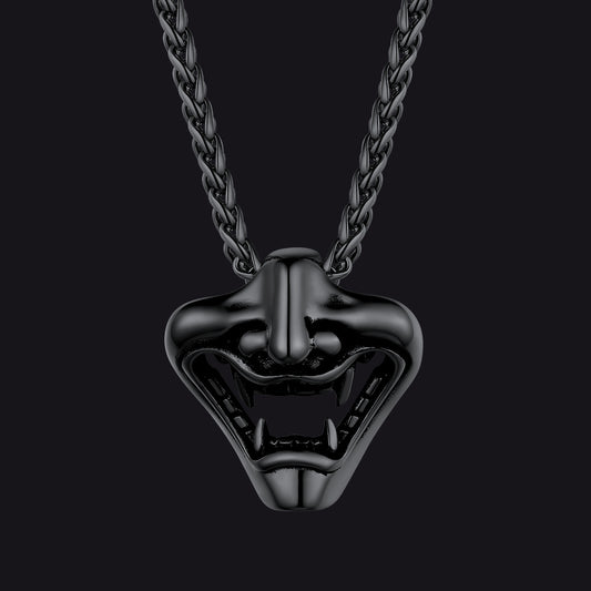 Faithheart Gothic Punk Devil Joker Necklace for Menimg