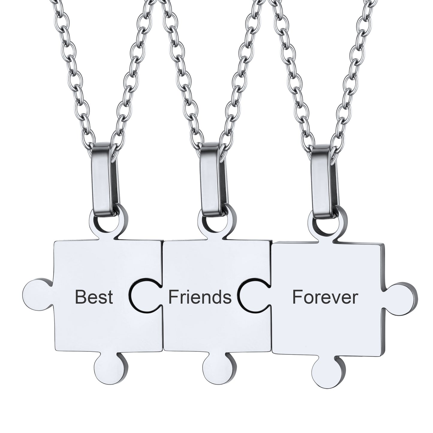 Best Friends Forever Puzzle Necklace Set