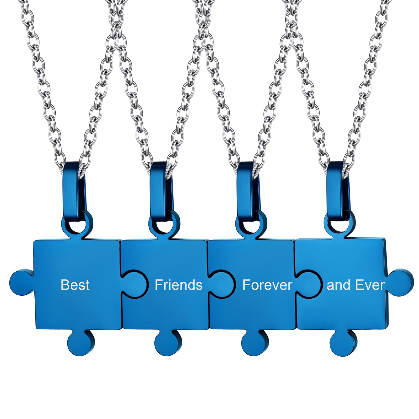 Custom Puzzle Matching Pendant Necklaces Set for Family Best Friends