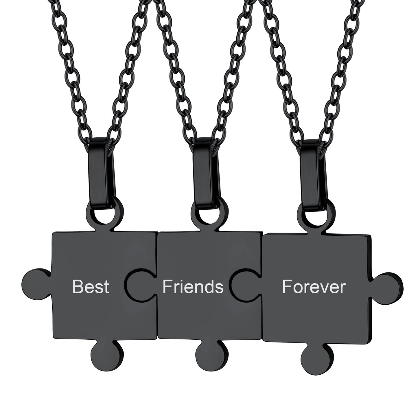 Custom Puzzle Matching Pendant Necklaces Set for Family Best Friends