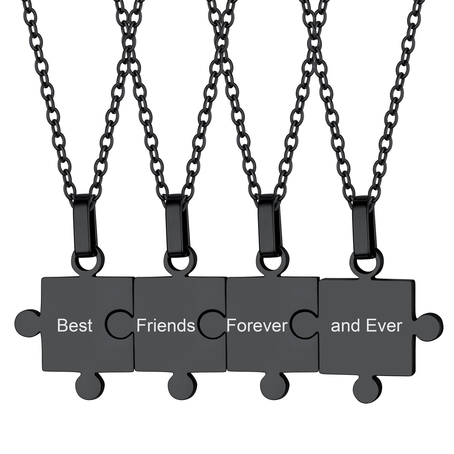 Custom Puzzle Matching Pendant Necklaces Set for Family Best Friends