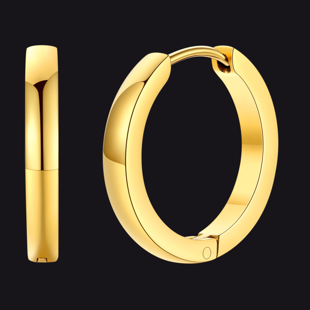 16mm Gold Oversized Huggies Bold Glam