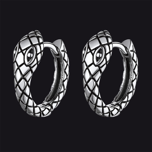FaithHeart Snake Hoop Earrings Gothic Huggie Earrings FaithHeartimg