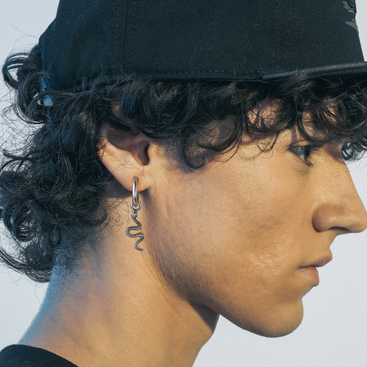 FaithHeart Crawl Snake Drop Hoop Earrings for Men FaithHeart