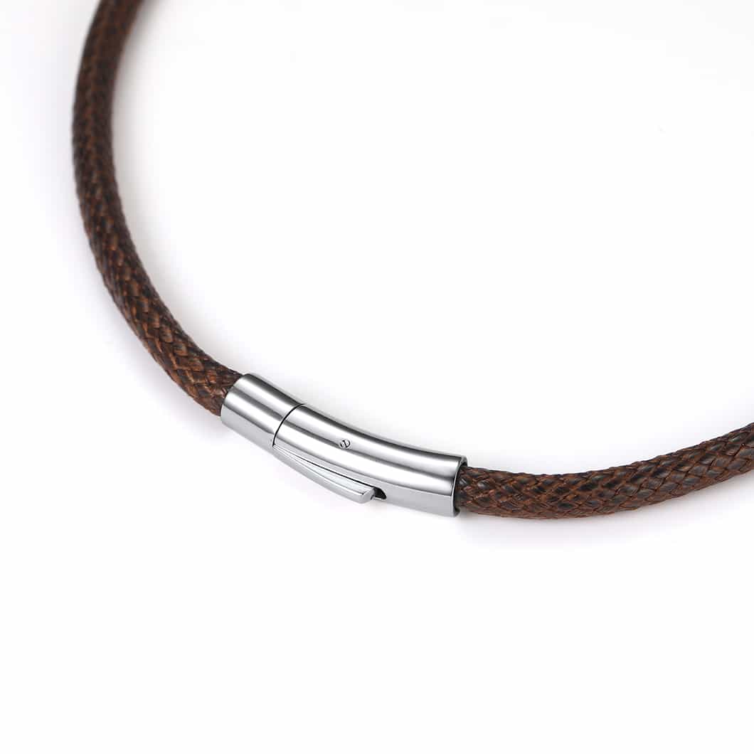 FaithHeart Black Braided Double Leather Bracelet FaithHeart
