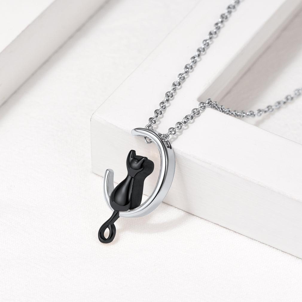 stainless steel cat memorial pendant