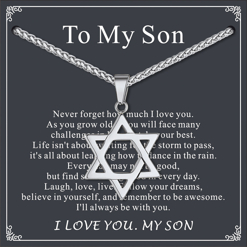 Star of David Necklace for Son - meaningful gift