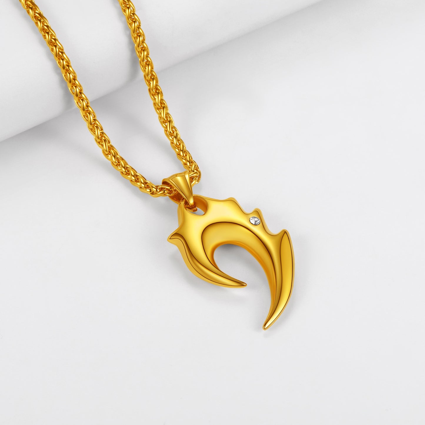 FaithHeart Wolf Viking Nordic Stainless Steel Pendant Necklaces FaithHeart Jewelry