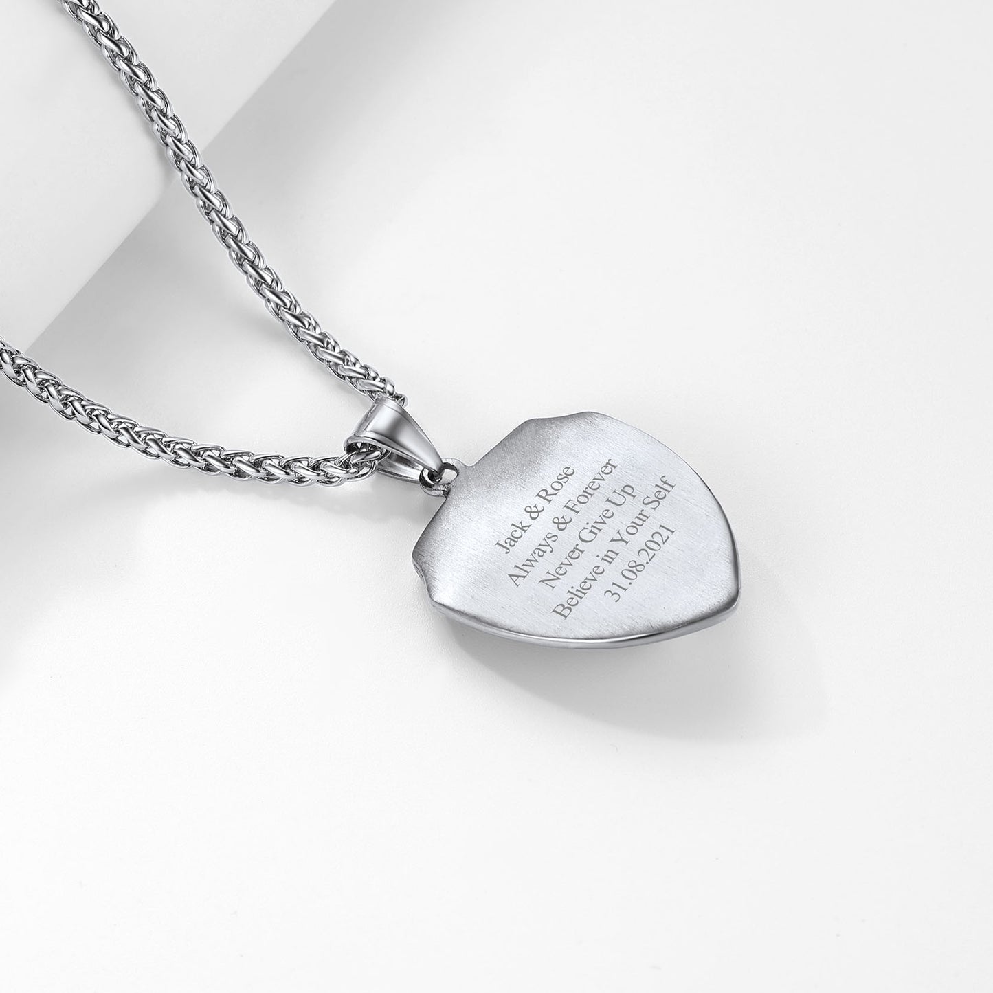 FaithHeart Viking Nordic Wolf Amulet Stainless Steel Pendant Necklace FaithHeart Jewelry