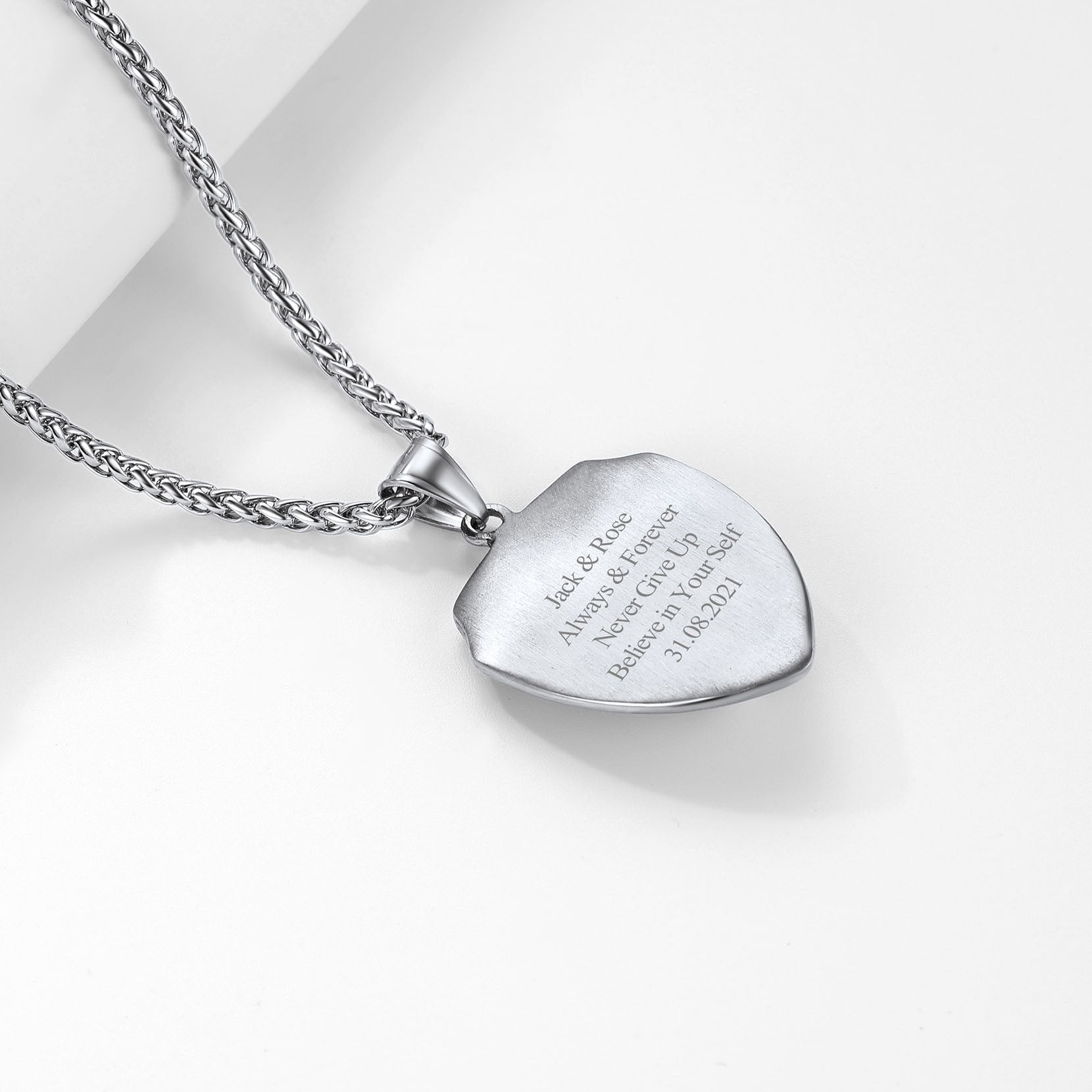 FaithHeart Viking Nordic Wolf Amulet Stainless Steel Pendant Necklace FaithHeart Jewelry
