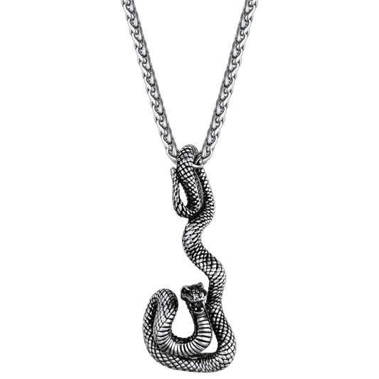 Gothic Snake Pendant Necklace for Menimg