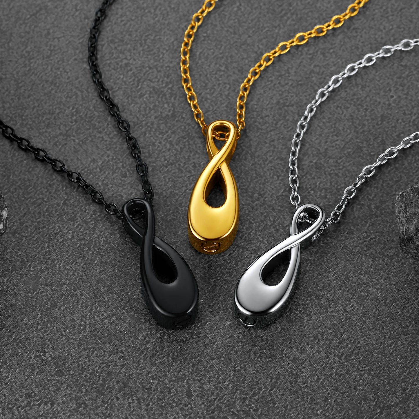 Customized Infinity Urn Necklace Cremation Jewelry for Ashes FaithHeart Jewelry