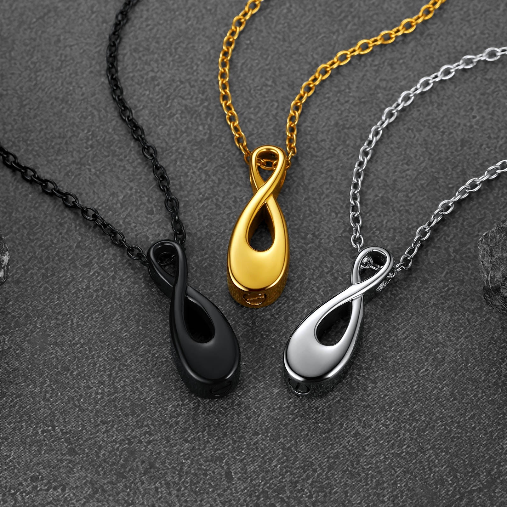 Customized Infinity Urn Necklace Cremation Jewelry for Ashes FaithHeart Jewelry