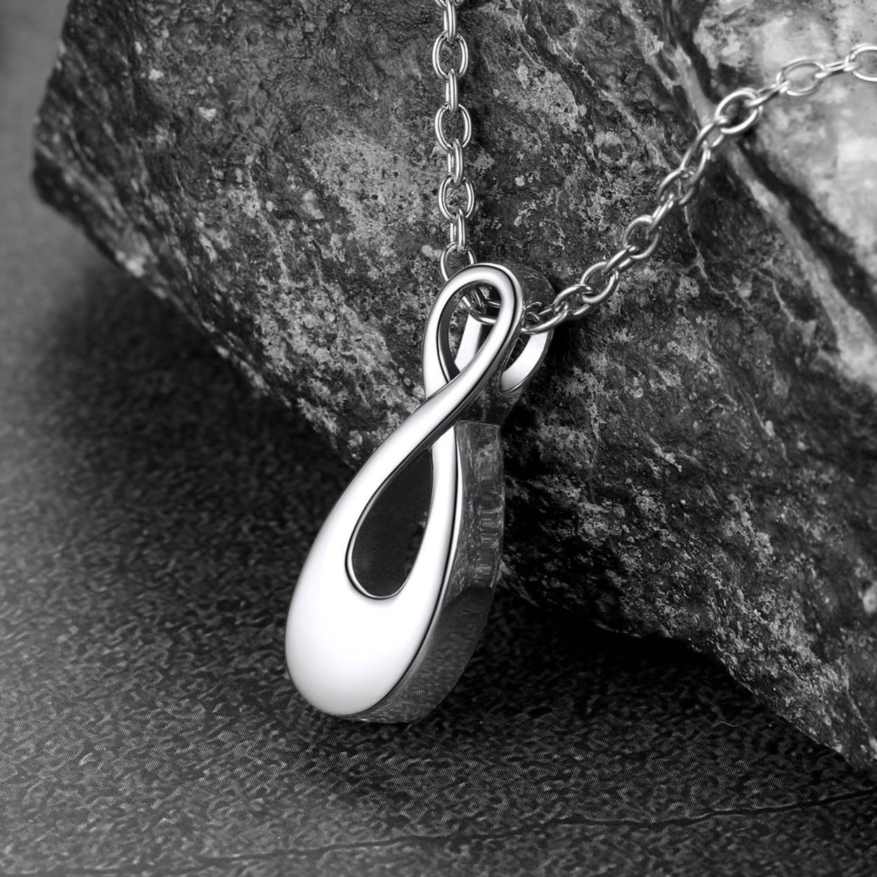 Customized Infinity Urn Necklace Cremation Jewelry for Ashes FaithHeart Jewelry