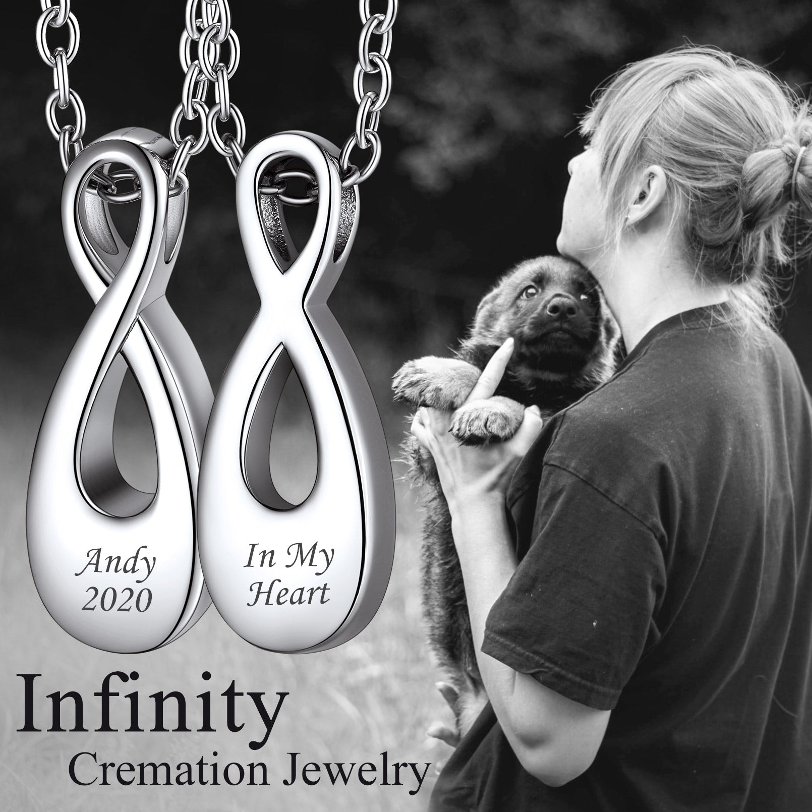 Customized Infinity Urn Necklace Cremation Jewelry for Ashes FaithHeart Jewelry