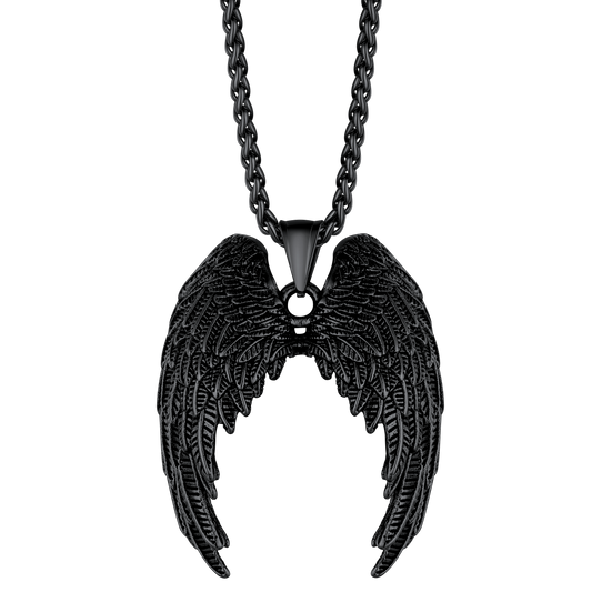 Black Angel Wings Pendant Necklaceimg
