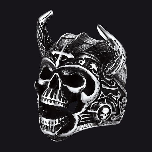 Punk Masculine Biker Skull Halloween Rings for Menimg
