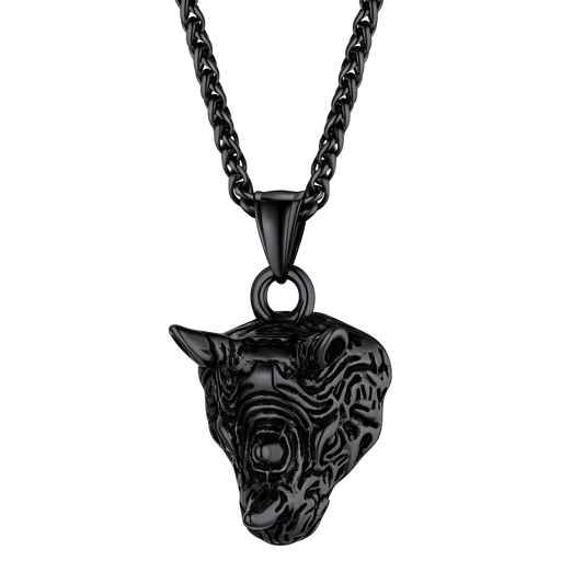 Gothic Rhinoceros Pendant Necklace for Menimg