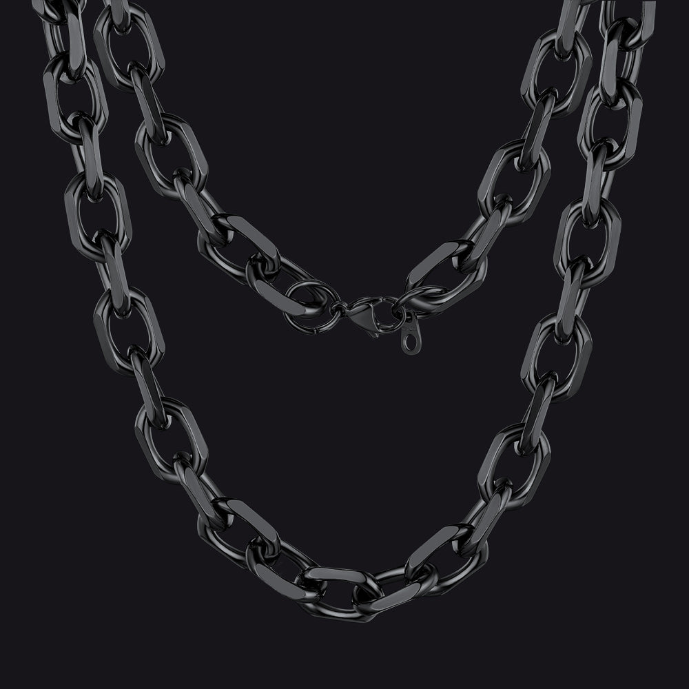 Classic Rolo Link Chain Necklace For Men 18"-30"