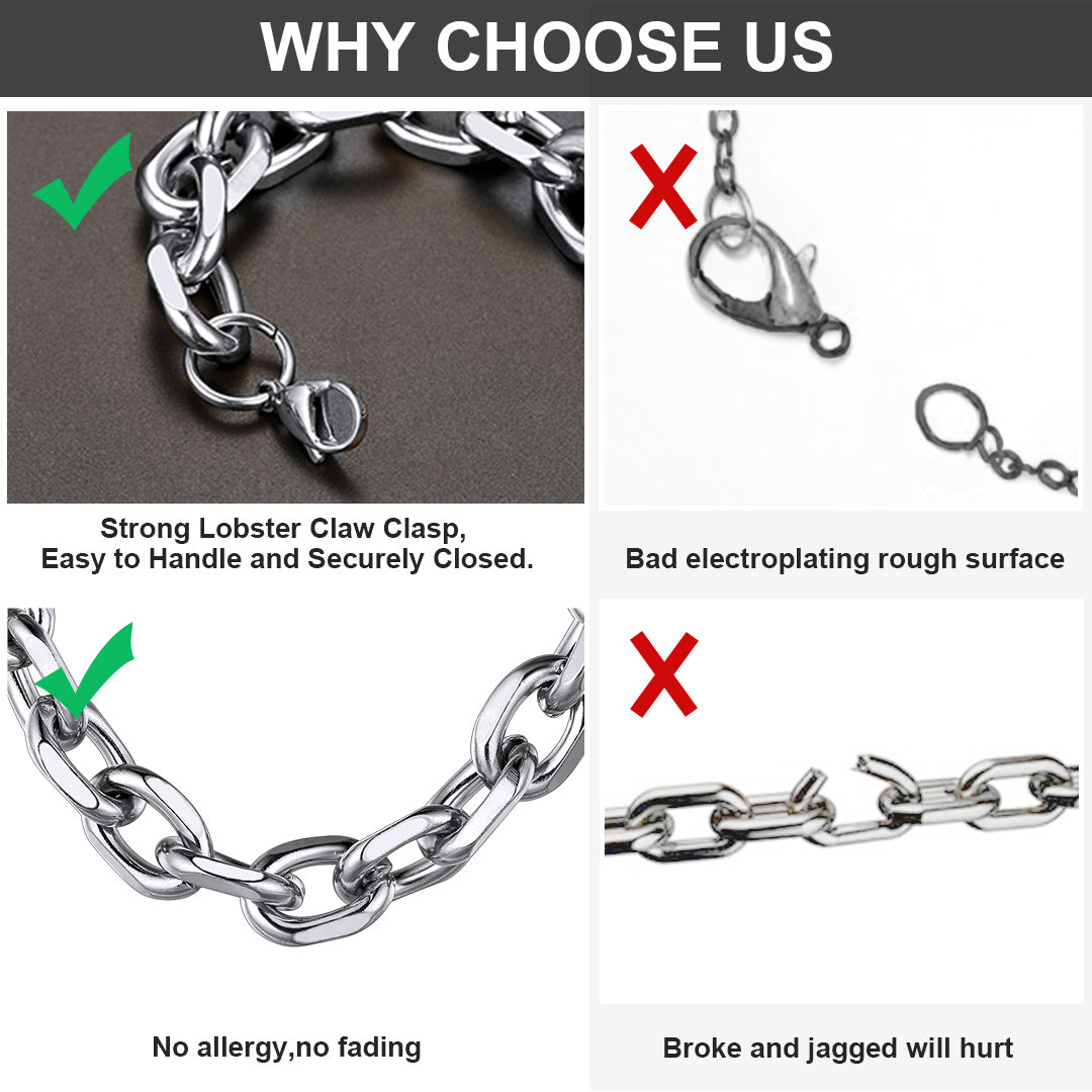 Stainless Steel Rolo Chain Necklace Features and Benefits