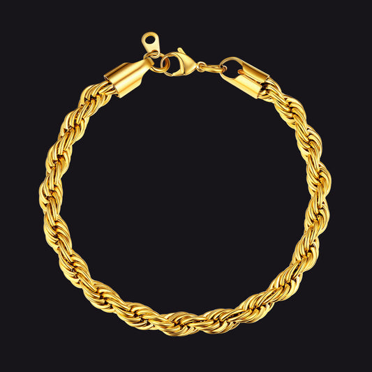 Hip Hop Cuban Rope Link Chain Bracelet for Menimg