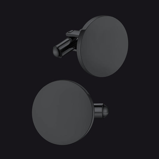 Round Cufflinks with Custom Textimg