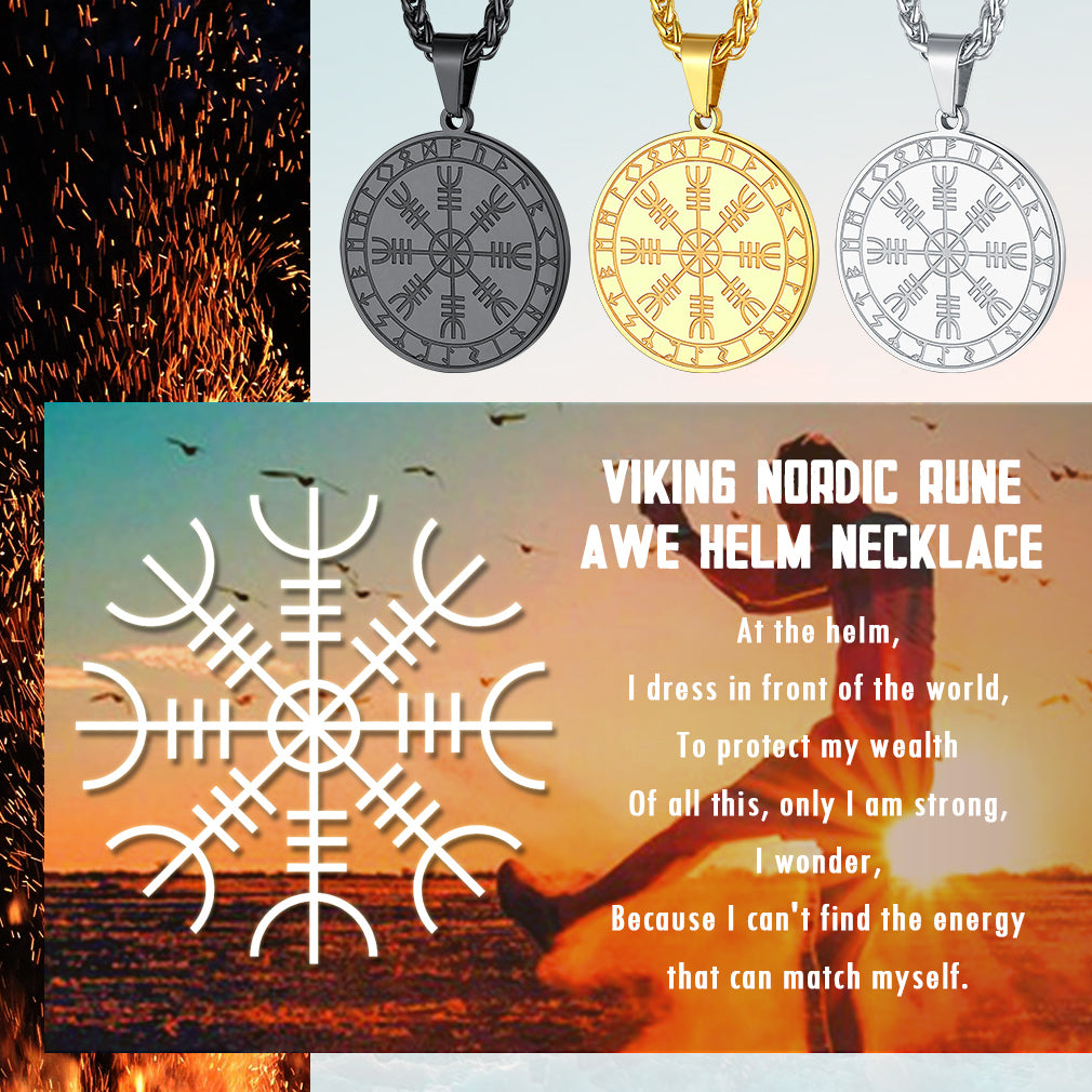 Viking Rune necklaces and motivational artwork
