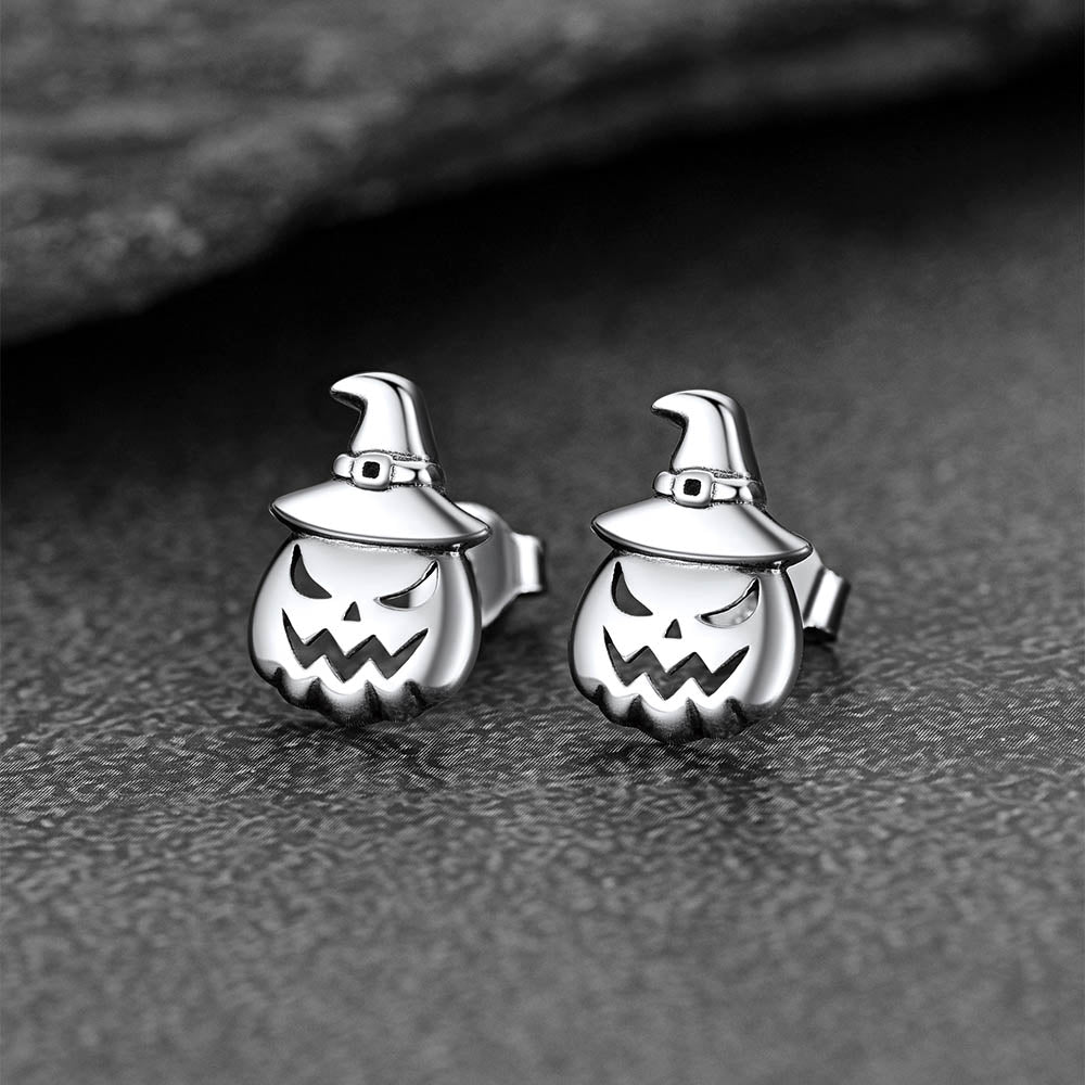 FaithHeart Halloween Pumpkin Earrings in Sterling Silver FaithHeart