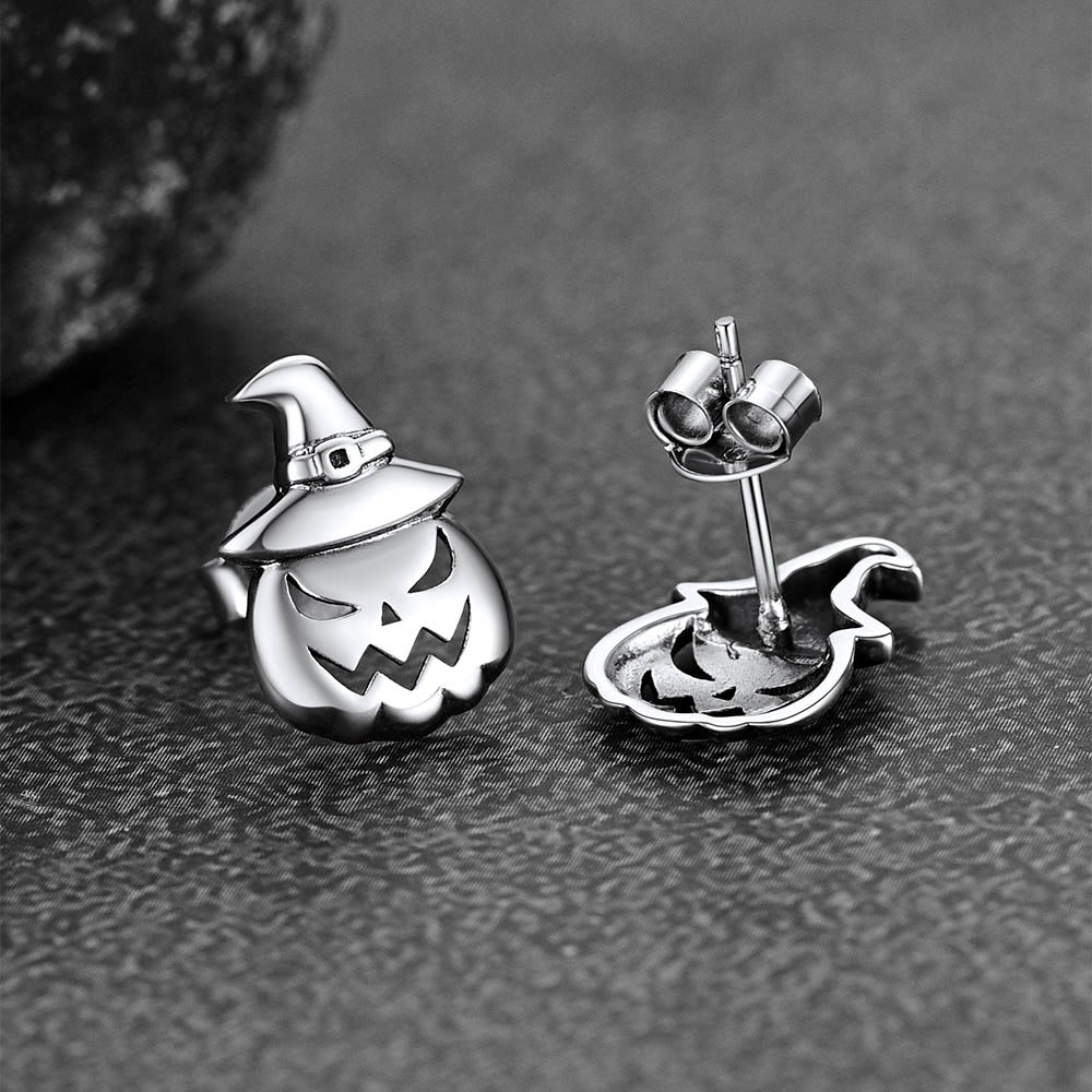 FaithHeart Halloween Pumpkin Earrings in Sterling Silver FaithHeart