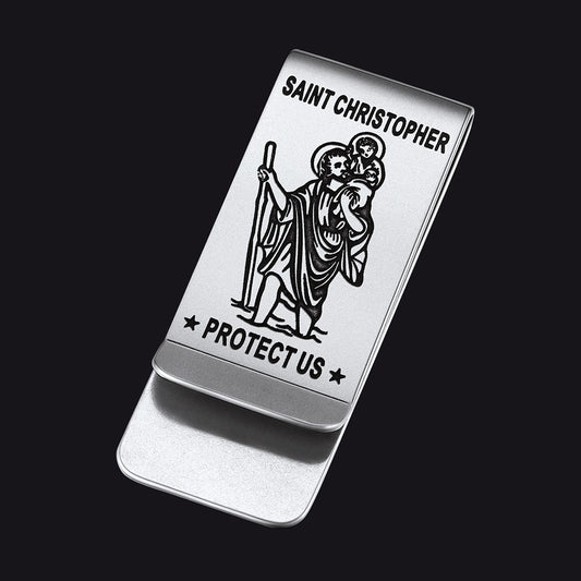 Saint Christopher Money Clip Christian Protective Accessories for Menimg