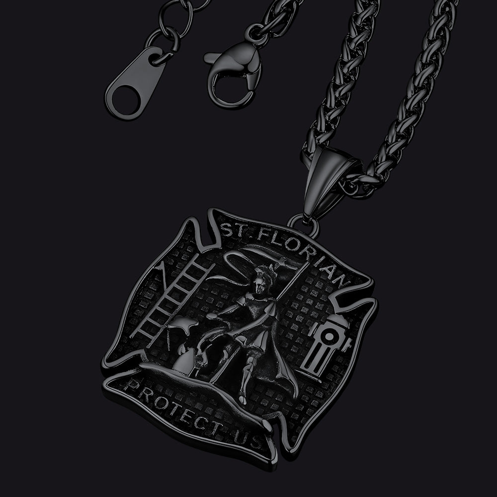 Saint Florian Fire Fighter Necklace