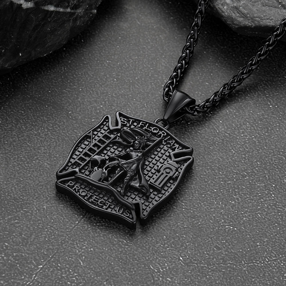 Saint Florian Fire Fighter Necklace