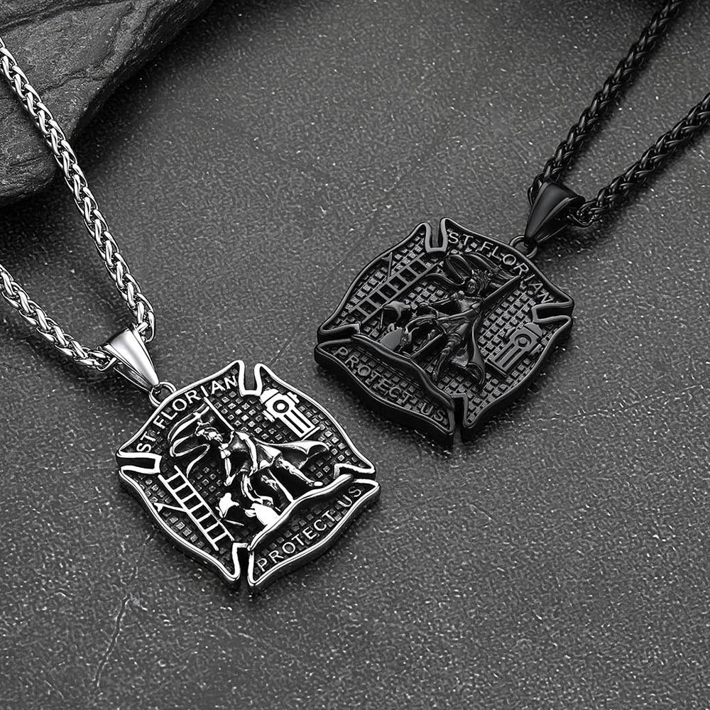 Saint Florian Fire Fighter Necklace