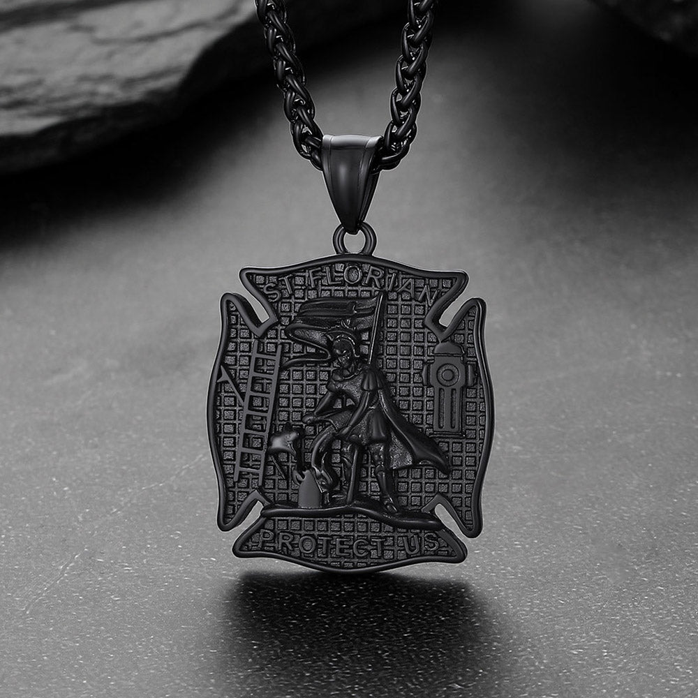 Saint Florian Fire Fighter Necklace