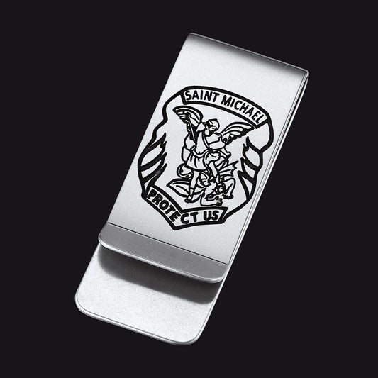 Archangel Saint Michael Money Clip Classic Slim Walletsimg