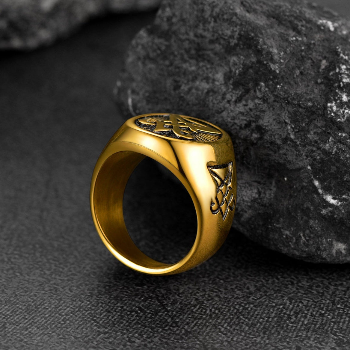 Satan Leviathan Cross Lucifer Signet Ring For Men