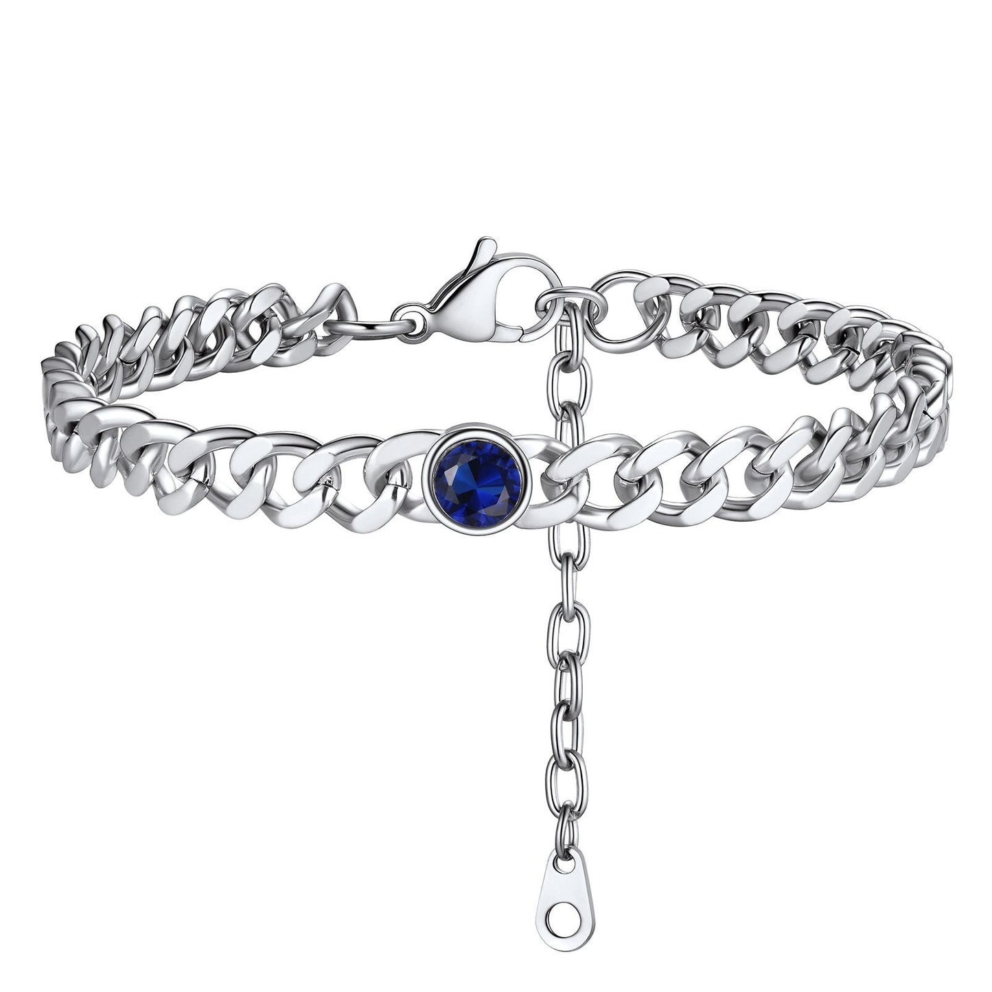 September Birthstone Anklet Silver PSA40044