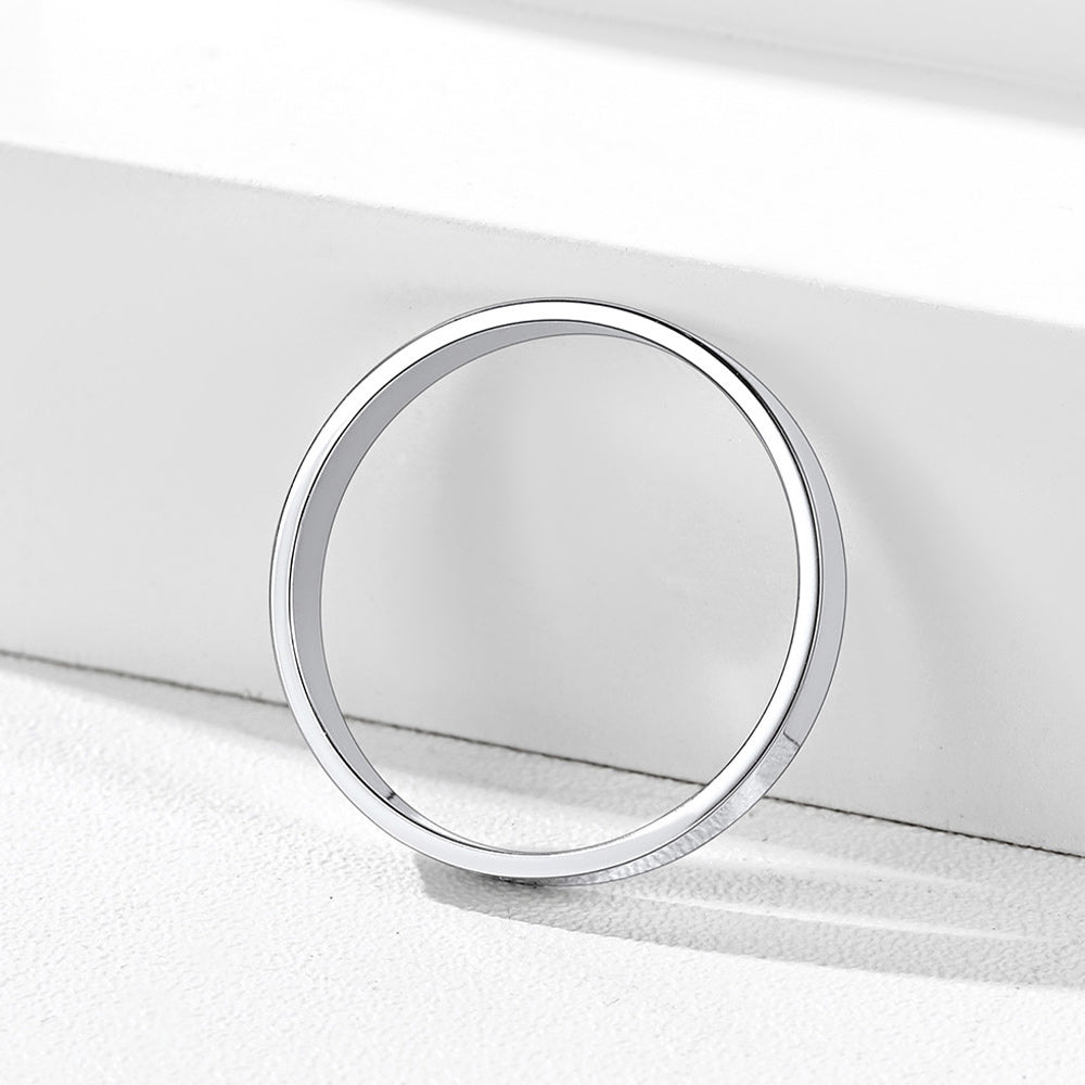 Sterling Silver Band Ring, Simple Wedding Band