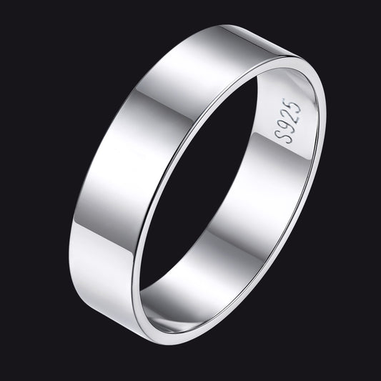 925 Sterling Silver Band Ring, S925 markingimg